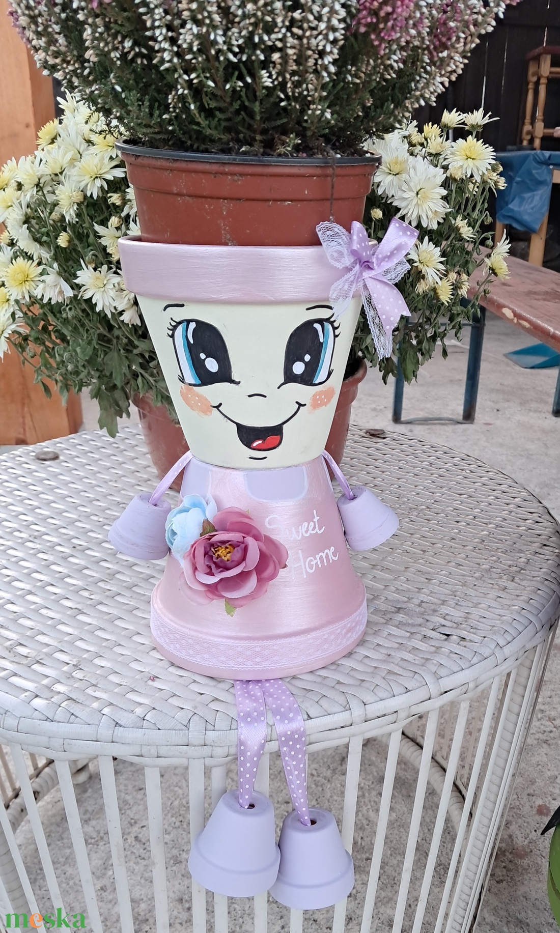 Sweet home cserépbaba  - otthon & életmód - dekoráció - Meska.hu