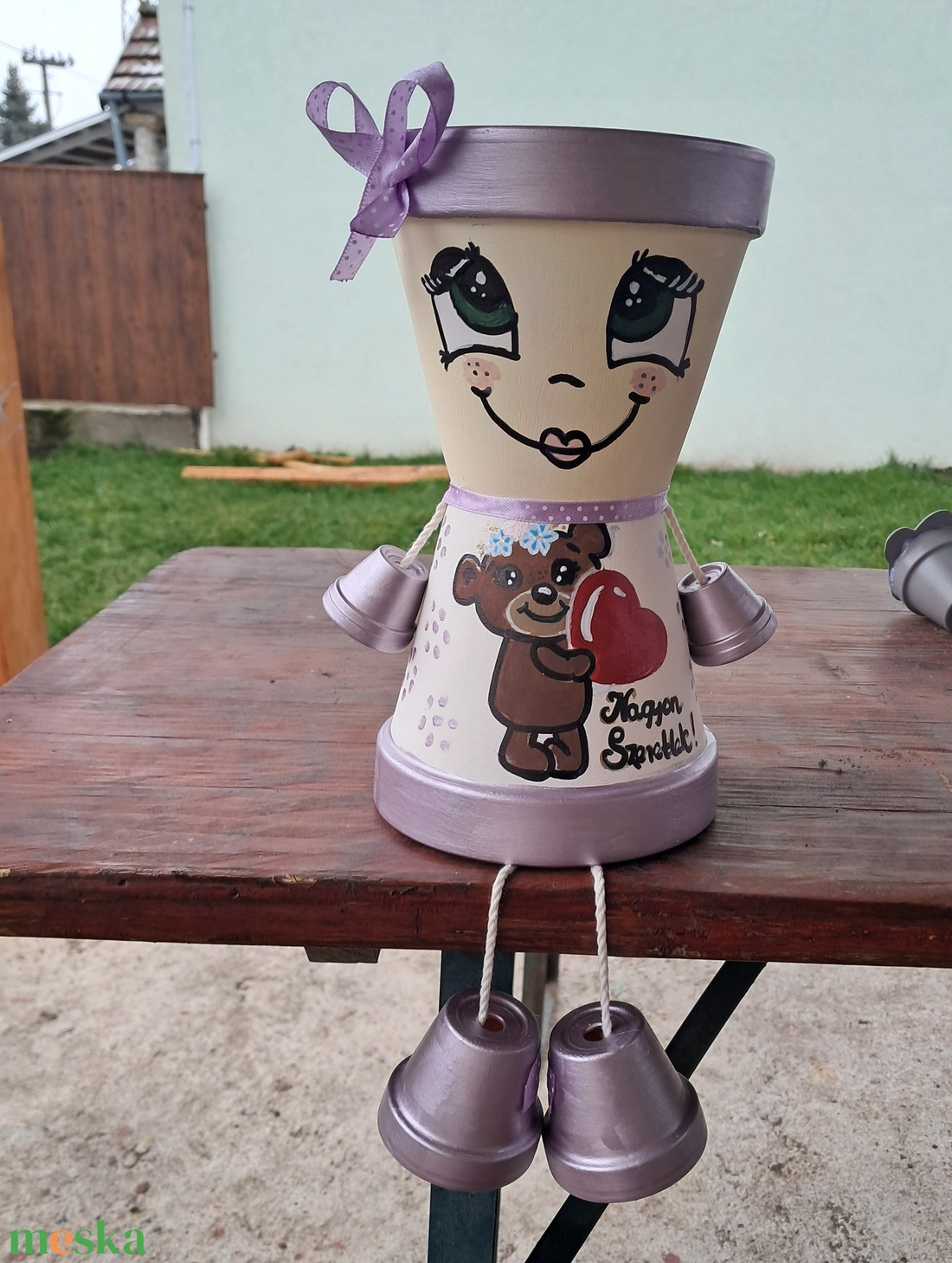 Szerelmes cserépbaba  - otthon & életmód - dekoráció - Meska.hu