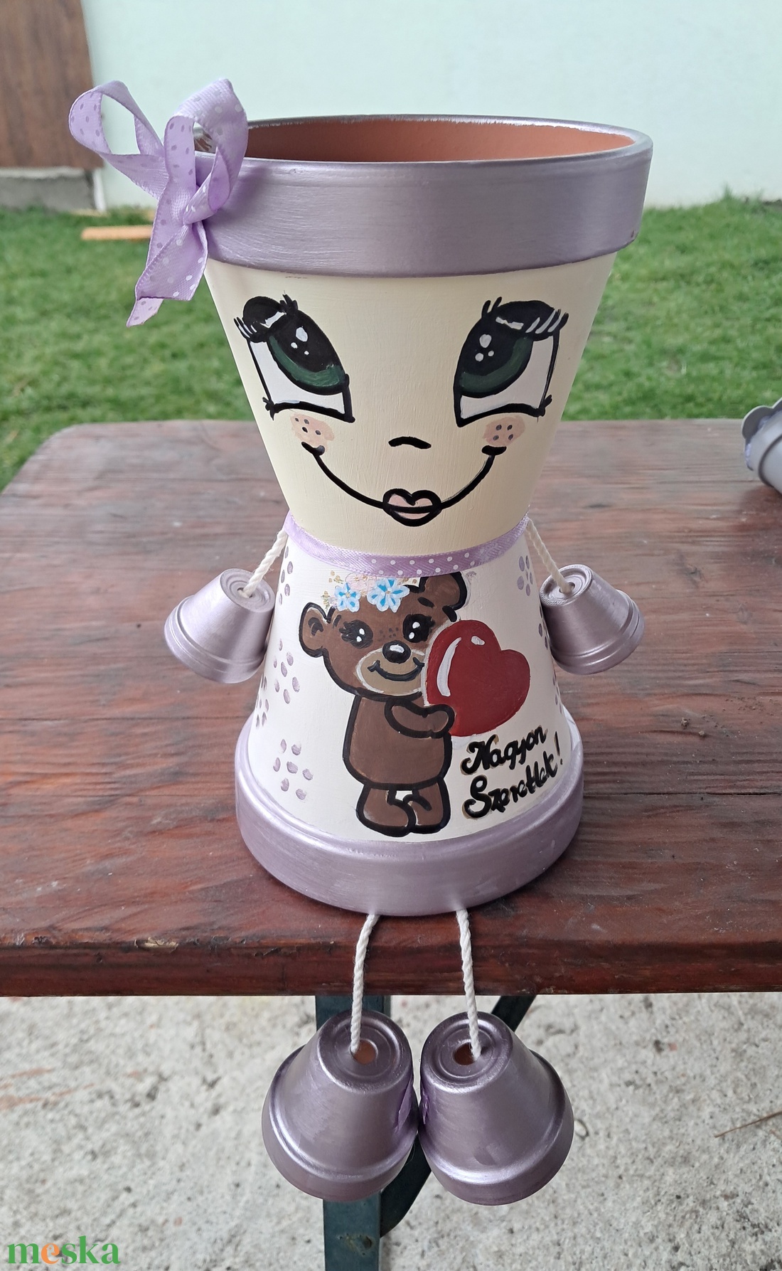 Szerelmes cserépbaba  - otthon & életmód - dekoráció - Meska.hu