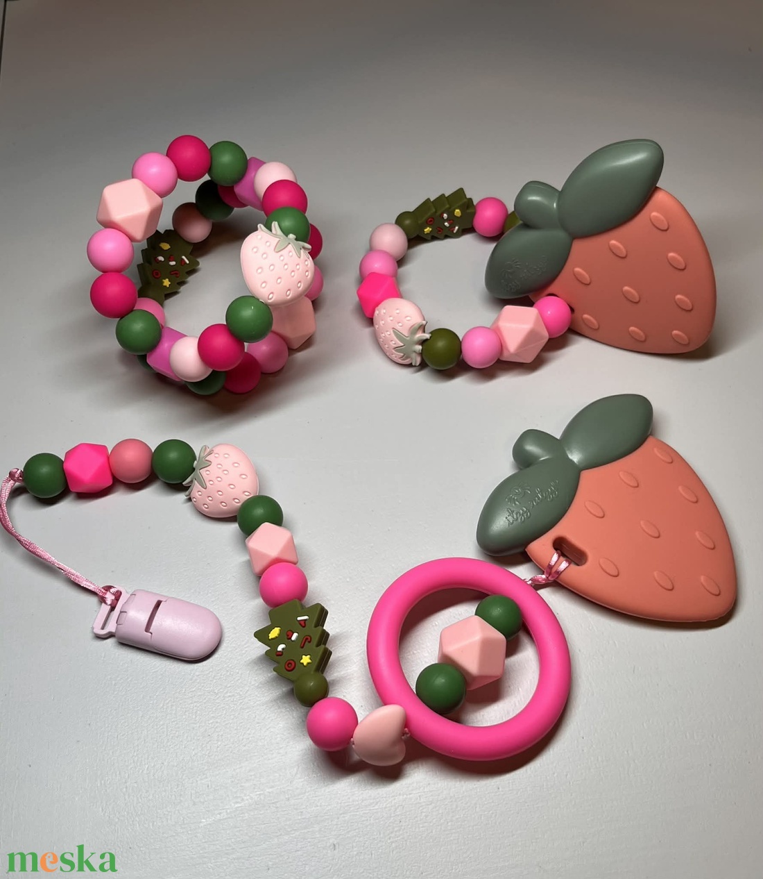 Karácsonyi csörg rágcsa szett - játék & sport - babalátogató ajándékcsomag - Meska.hu