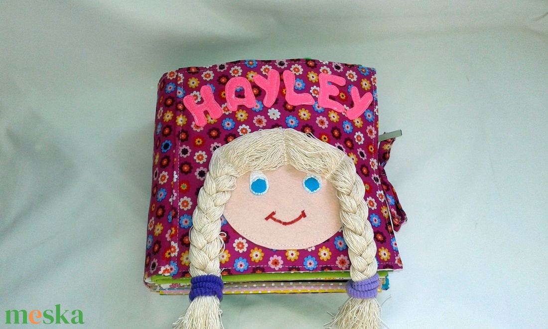 Kislányoknak, állatos, babás 14 oldalas könyv, foglalakoztató, készségfejlesztő játék, csendeskönyv - játék & sport - Meska.hu