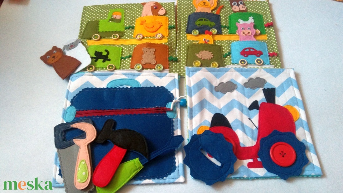 Egyénileg összeválogatott matató lapok fiúknak és lányoknak is egy könnyen nyitható személyreszabott dobozban - játék & sport - textilkönyv & babakönyv - Meska.hu