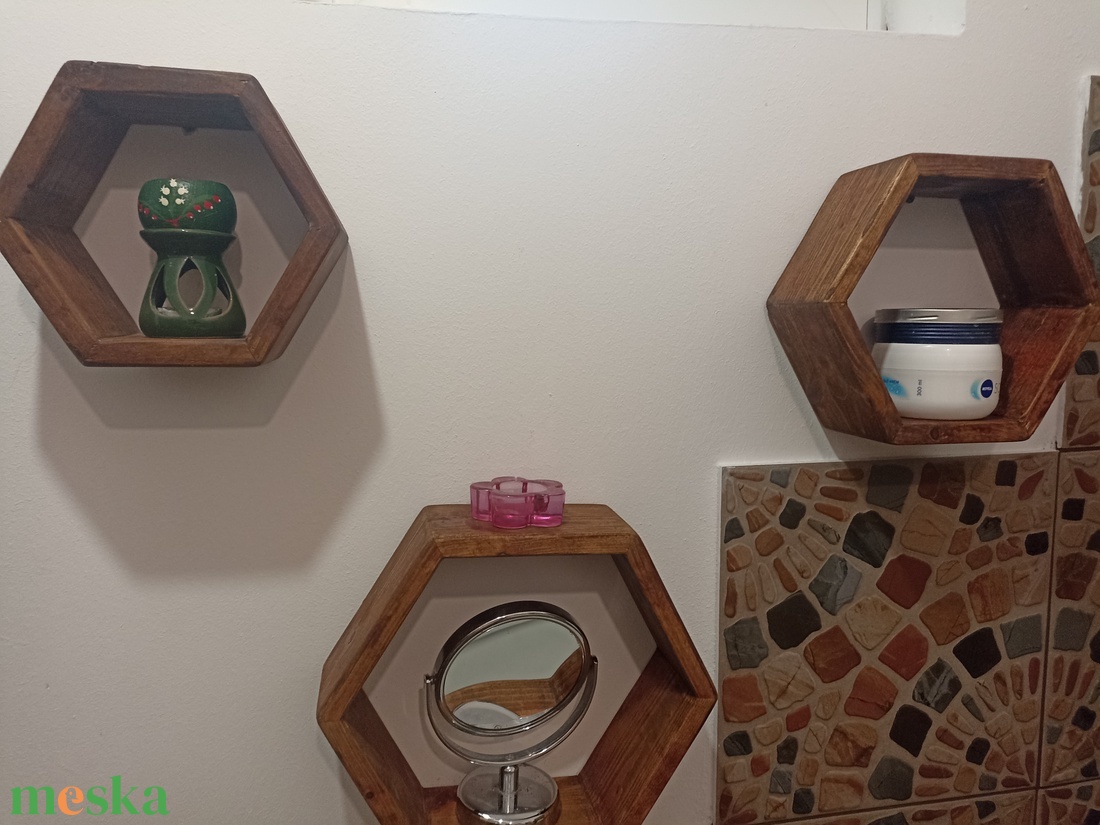 Méh kaptár fa polcok természetes valódi fából Lakás Dekoráció  - otthon & életmód - bútor - polc - Meska.hu