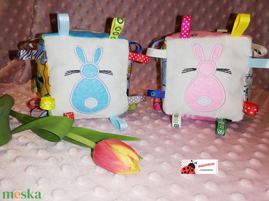 Húsvéti címkekocka - játék & sport - 3 éves kor alattiaknak - babakocka - Meska.hu