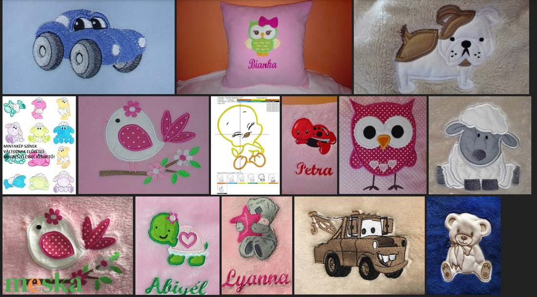 Soft babapléd, babatakaró egyedi, névvel és mintával hímezve - otthon & életmód - babaszoba, gyerekszoba - babatakaró, gyerek pléd - Meska.hu