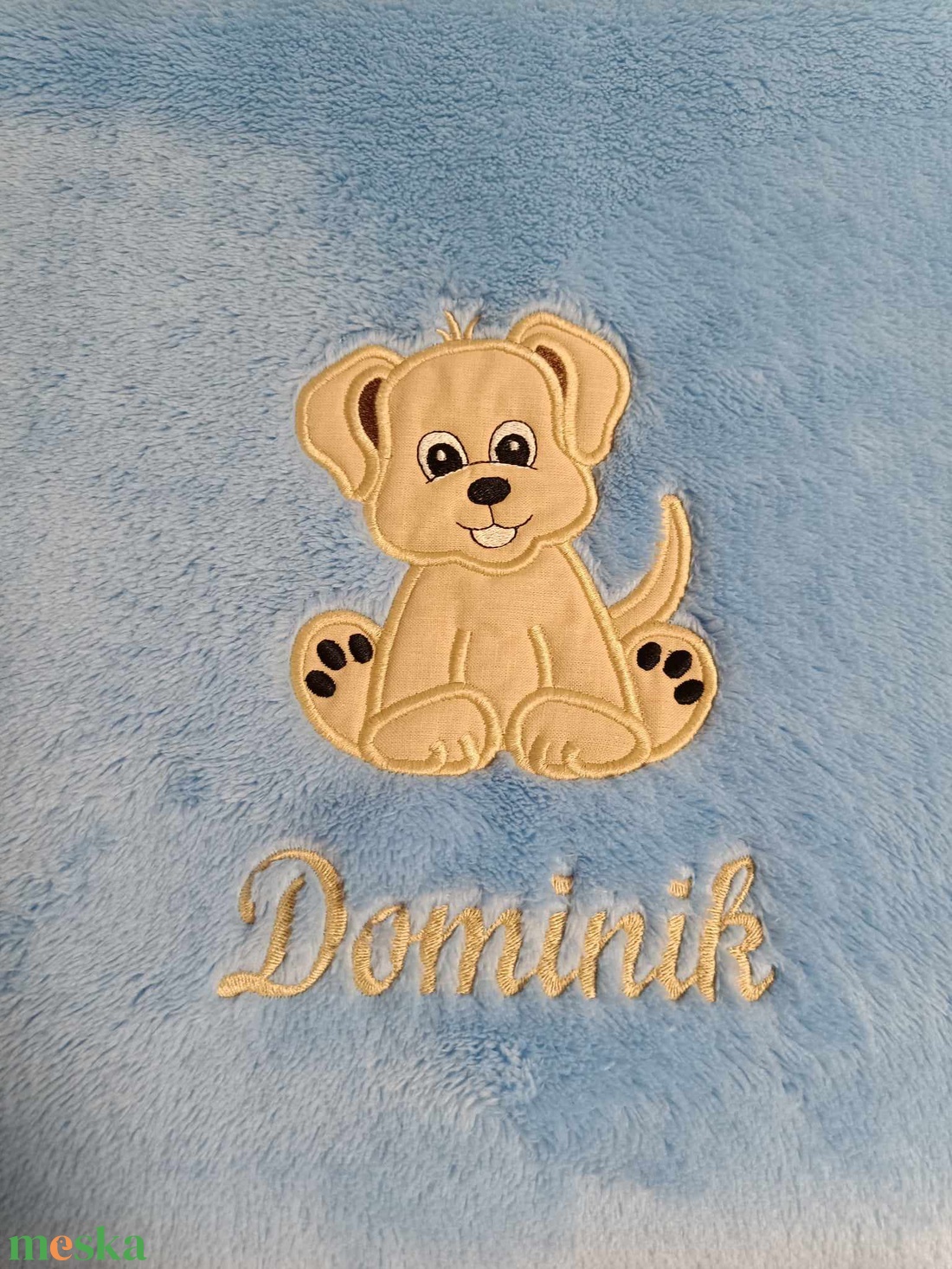 Babapléd (babatakaró) + párna szett,  több színben névvel és mintával hímezve - otthon & életmód - babaszoba, gyerekszoba - babatakaró, gyerek pléd - Meska.hu