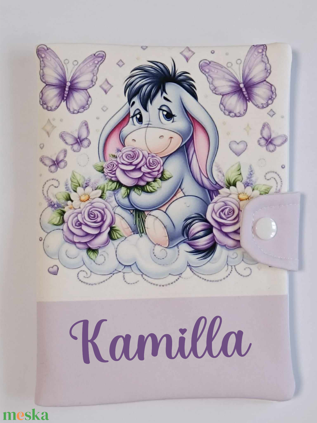 Textil egészségügyi kiskönyv borító névvel - otthon & életmód - papír, írószer - egészségügyi kiskönyv borító - Meska.hu