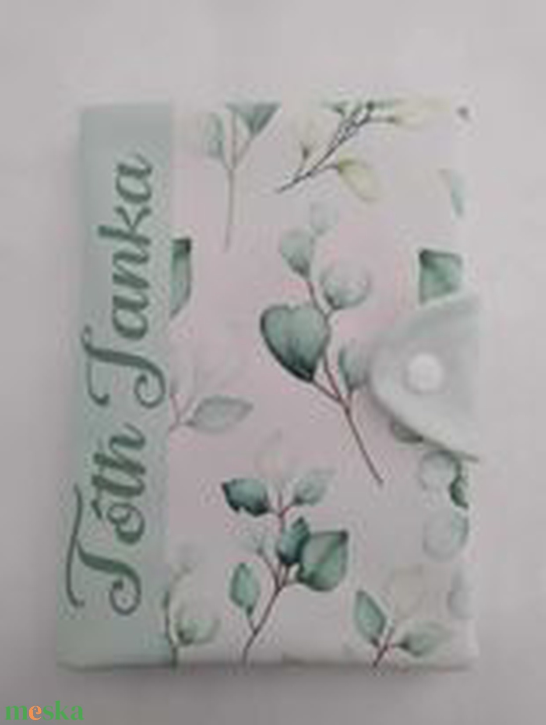 Eukaliptusz mintás egészségügyi kiskönyv borító névvel - otthon & életmód - papír, írószer - egészségügyi kiskönyv borító - Meska.hu