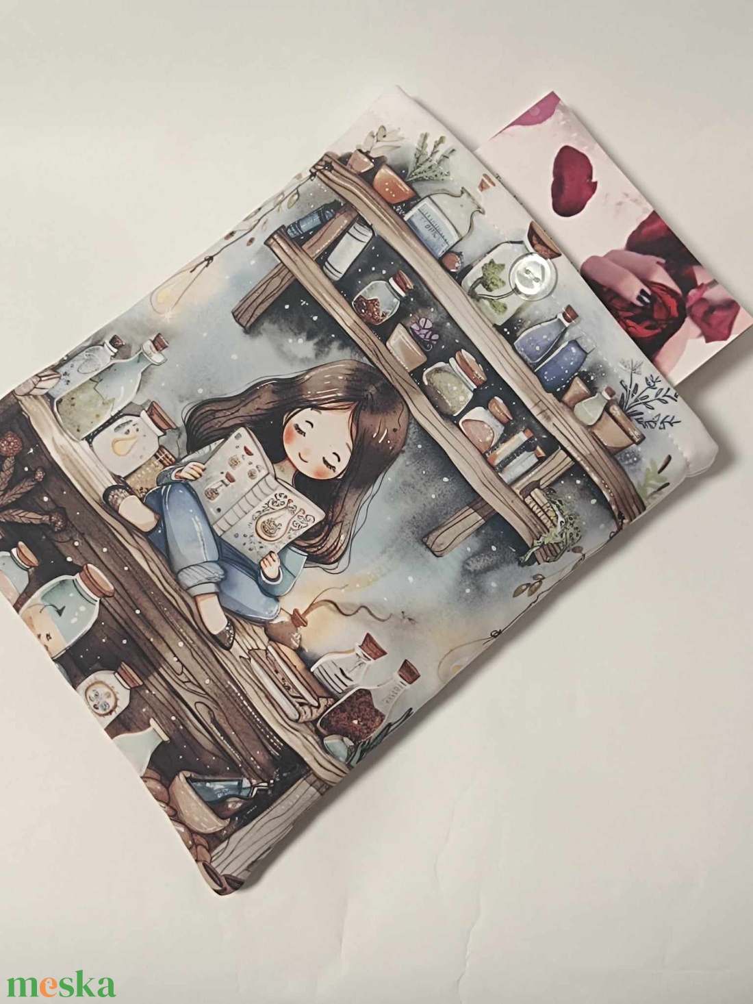 Lányka mintás egyedi könyvtok  - könyv & zene - könyvtok - Meska.hu