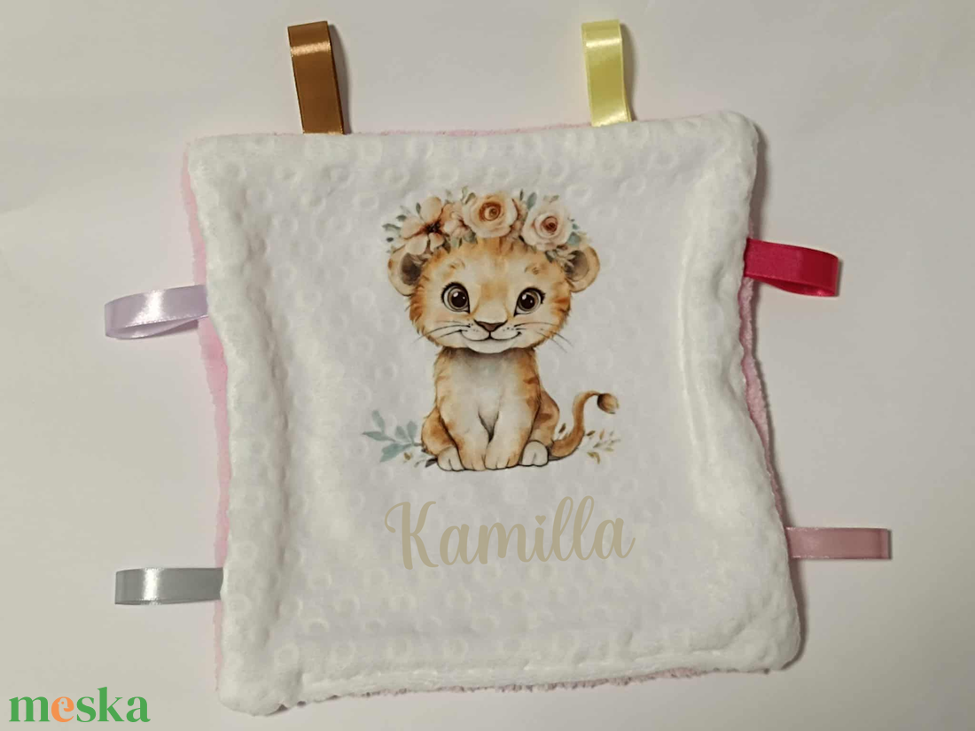 Szundikendő, rongyi, nyunyóka névvel mintával  - baba - mama - baba játékok - szundikendő, alvóka - Meska.hu