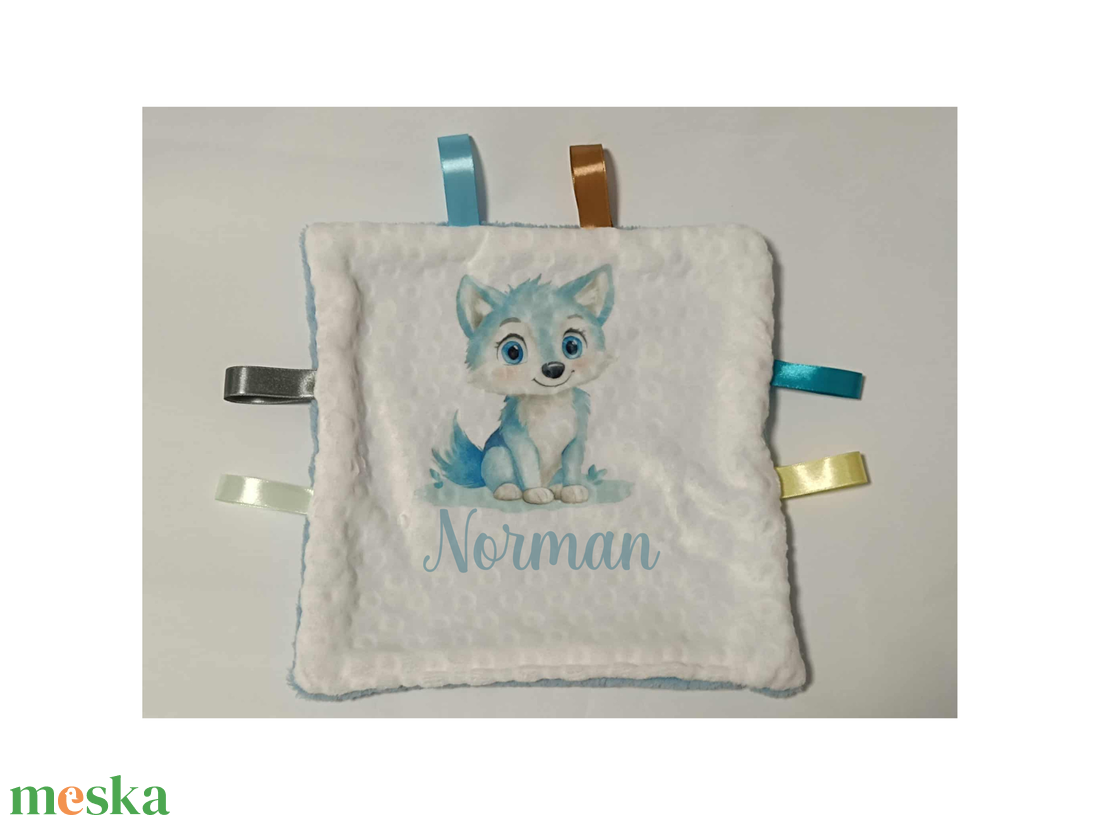 Szundikendő, rongyi, nyunyóka névvel mintával  - baba - mama - baba játékok - szundikendő, alvóka - Meska.hu