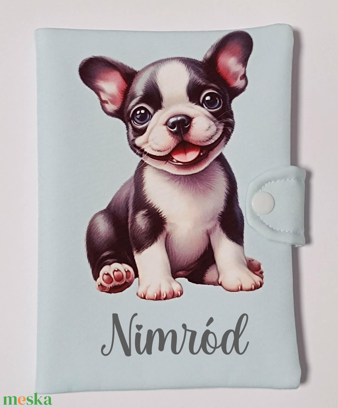 Kutyusos textil egészségügyi kiskönyv borító névvel  - baba - mama - babaemlékek - egészségügyi kiskönyv borító - Meska.hu