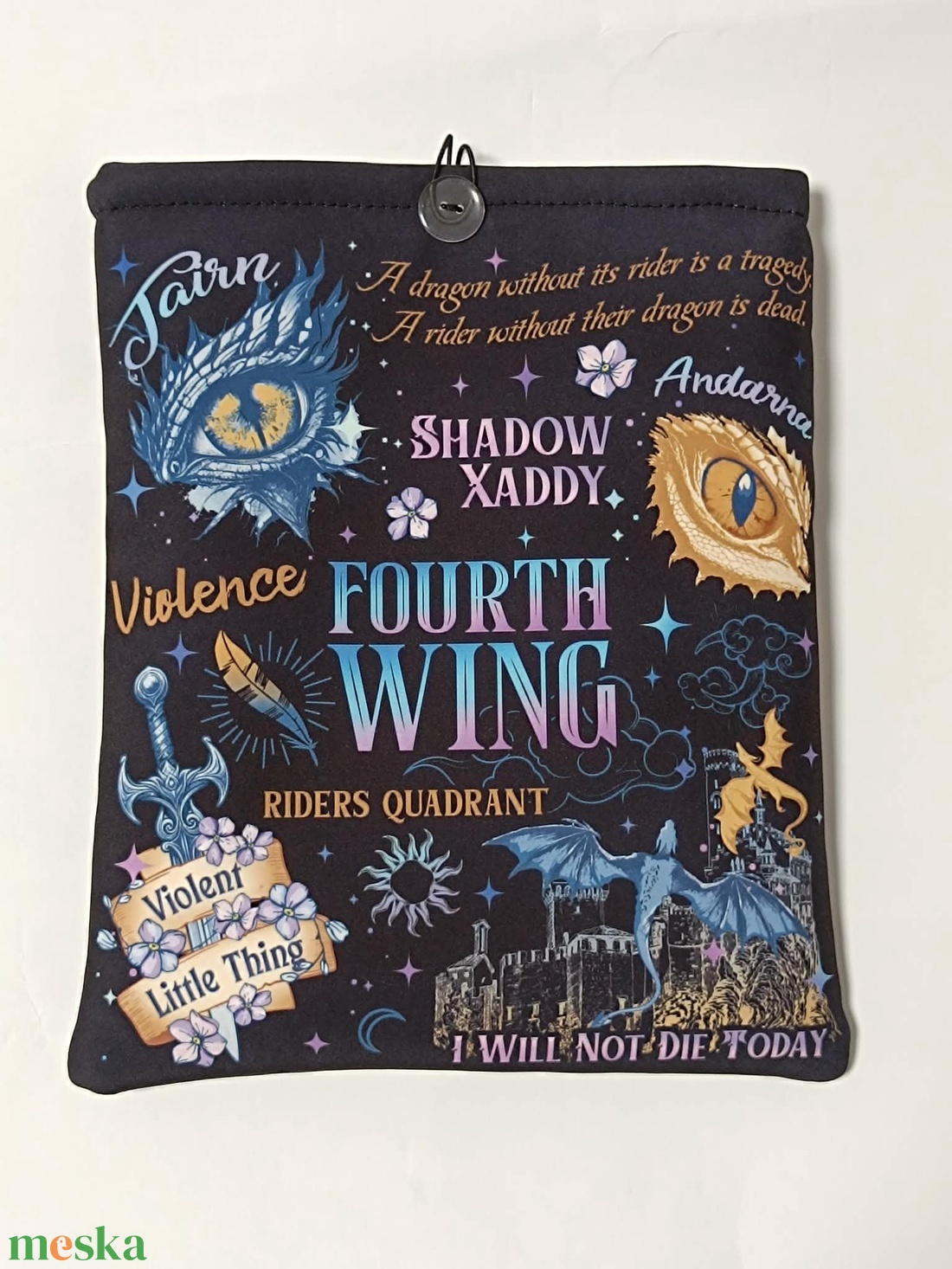 Negyedik szárny mintás egyedi könyvtok  - könyv & zene - könyvtok - Meska.hu