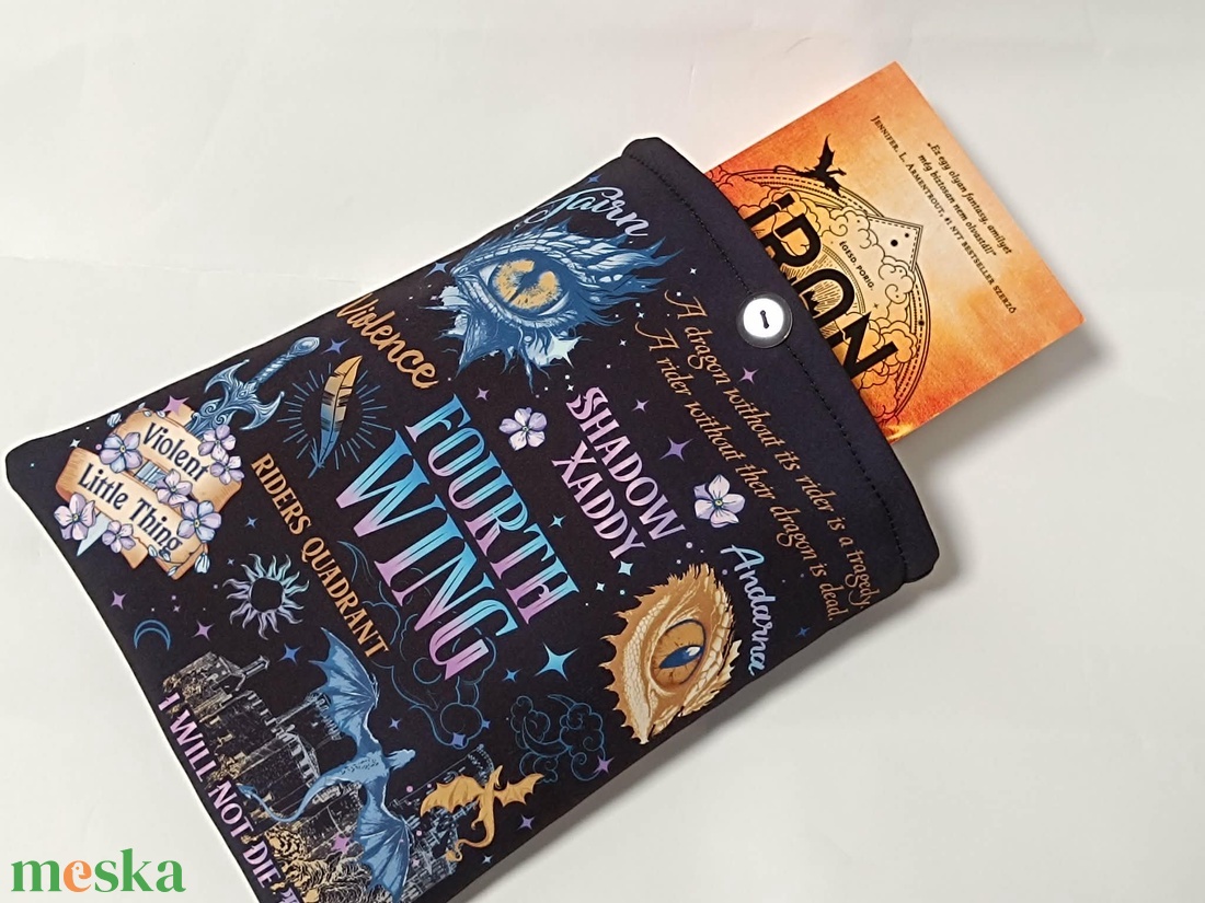 Negyedik szárny mintás egyedi könyvtok  - könyv & zene - könyvtok - Meska.hu