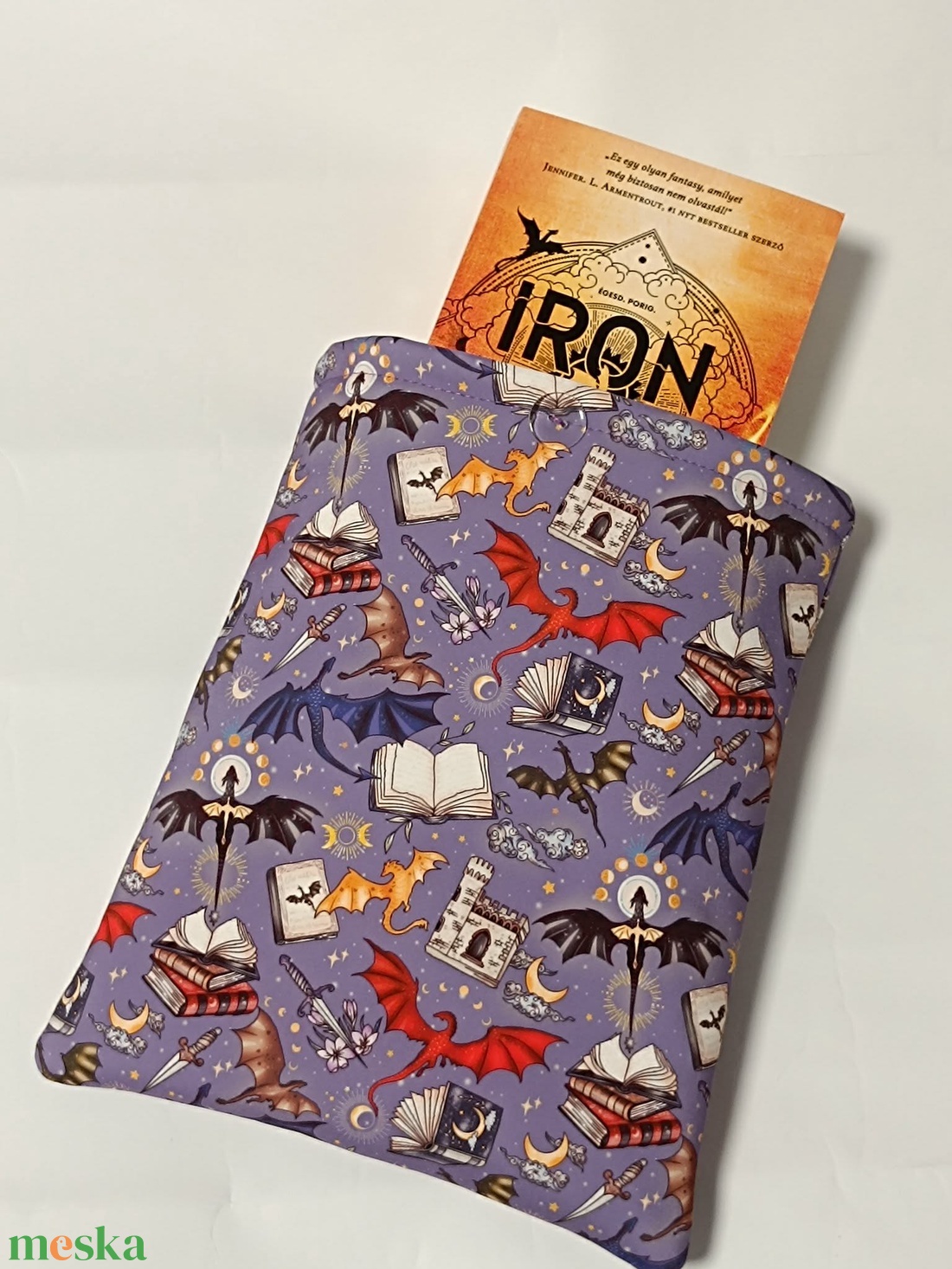 Negyedik szárny mintás egyedi könyvtok  - könyv & zene - könyvtok - Meska.hu