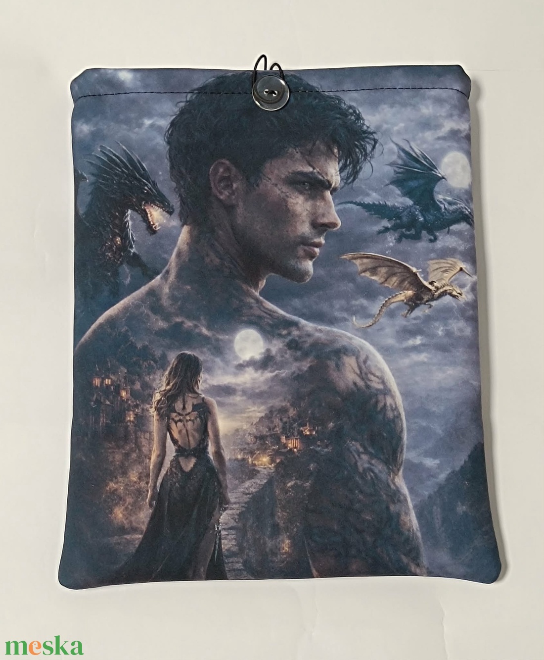 Negyedik szárny mintás egyedi könyvtok  - könyv & zene - könyvtok - Meska.hu