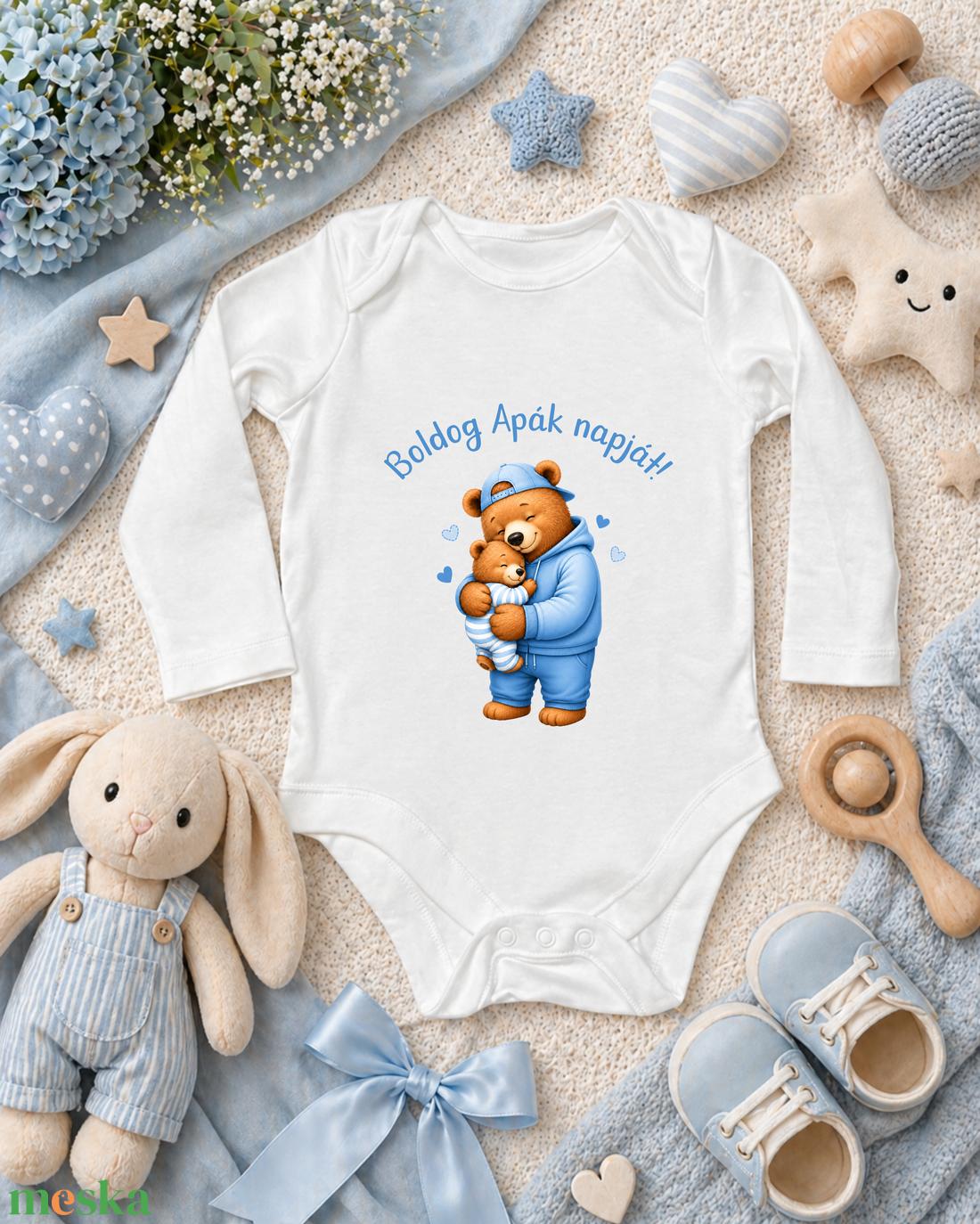 Baba body apák napja - baba - mama - babaruházat - baba body - Meska.hu