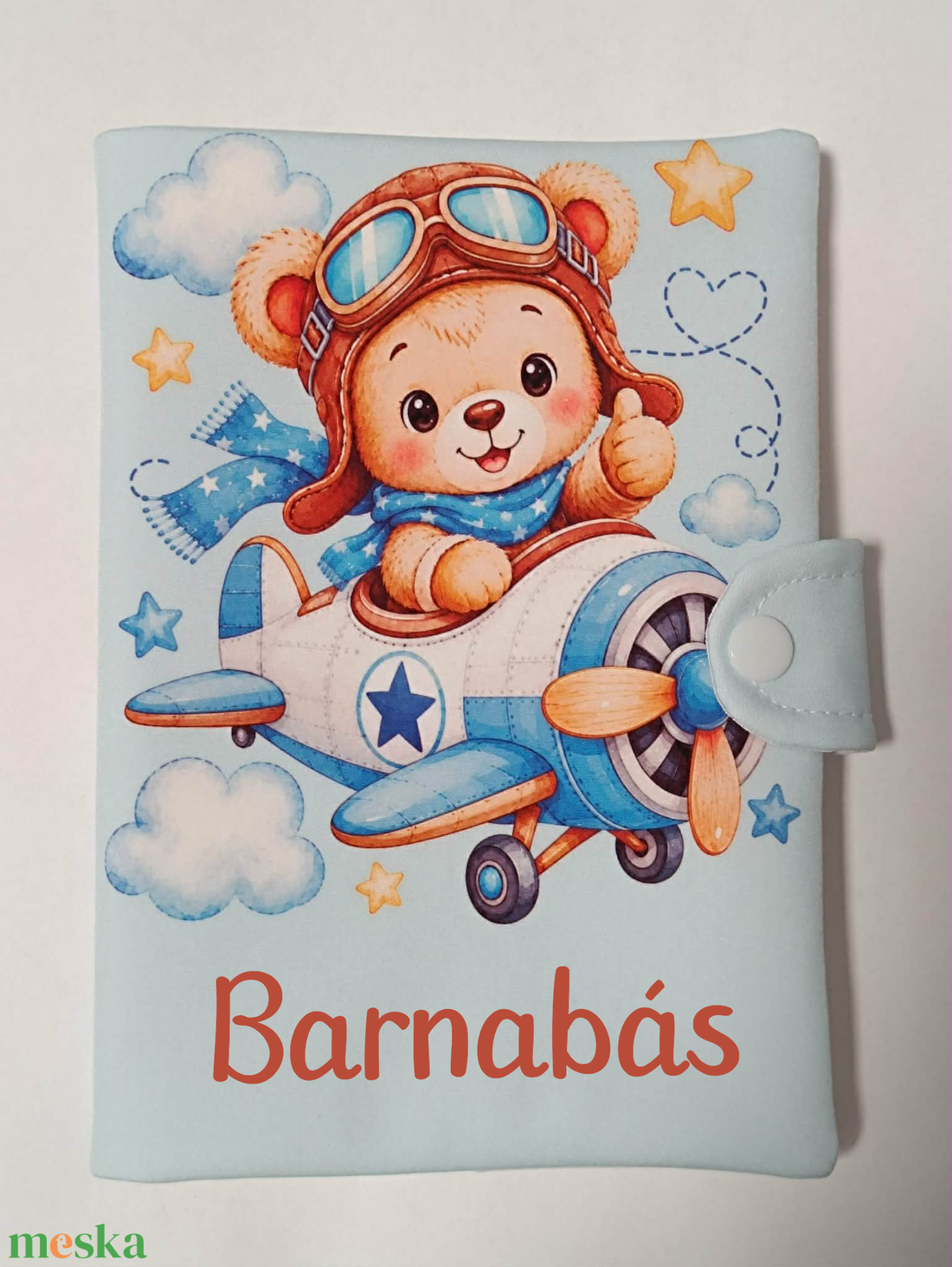 Egészségügyi kiskönyv borító névvel - baba - mama - babaemlékek - egészségügyi kiskönyv borító - Meska.hu