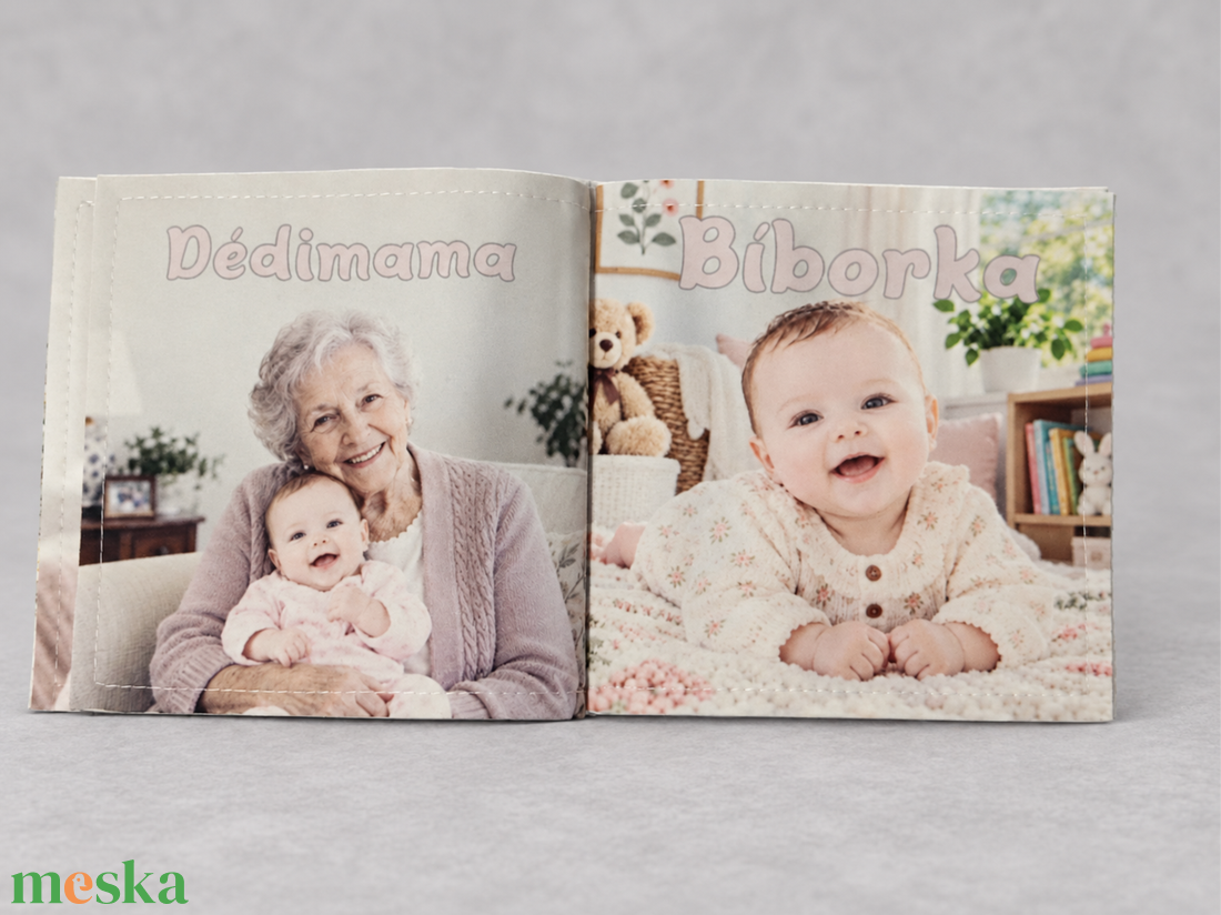 Fényképes baba textilkönyv - baba - mama - baba játékok - textilkönyv & babakönyv - Meska.hu
