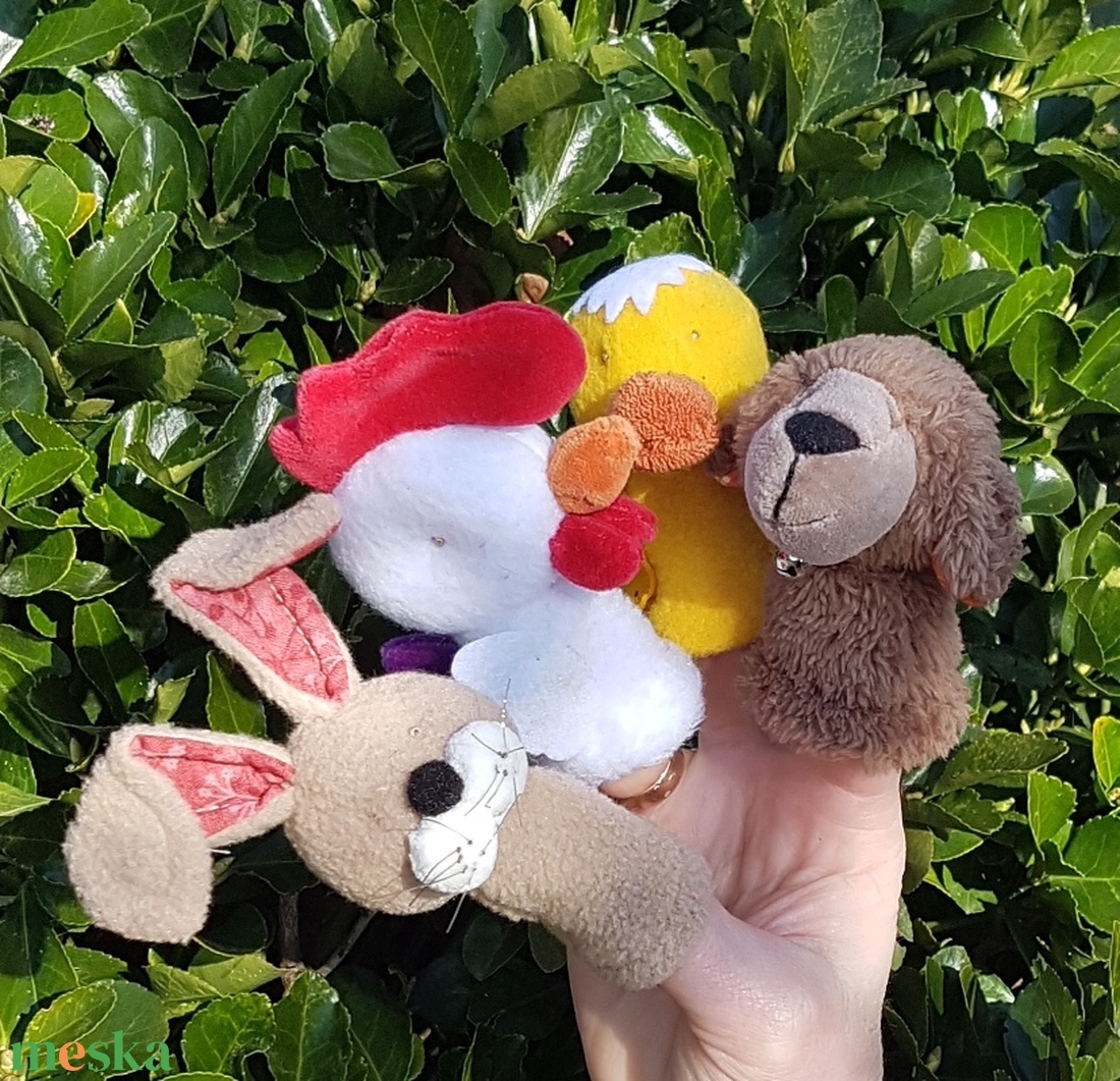 Házi állatok ujjbábok - játék & sport - bábok - báb készlet - Meska.hu