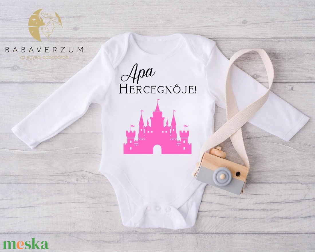 Apa hercegnője! Feliratos body. - baba - mama - babaruházat - baba body - Meska.hu