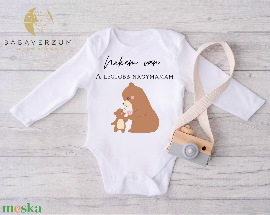 Nekem van a legjobb nagymamám! Feliratos body. - ruha & divat - gyerekruha - Meska.hu