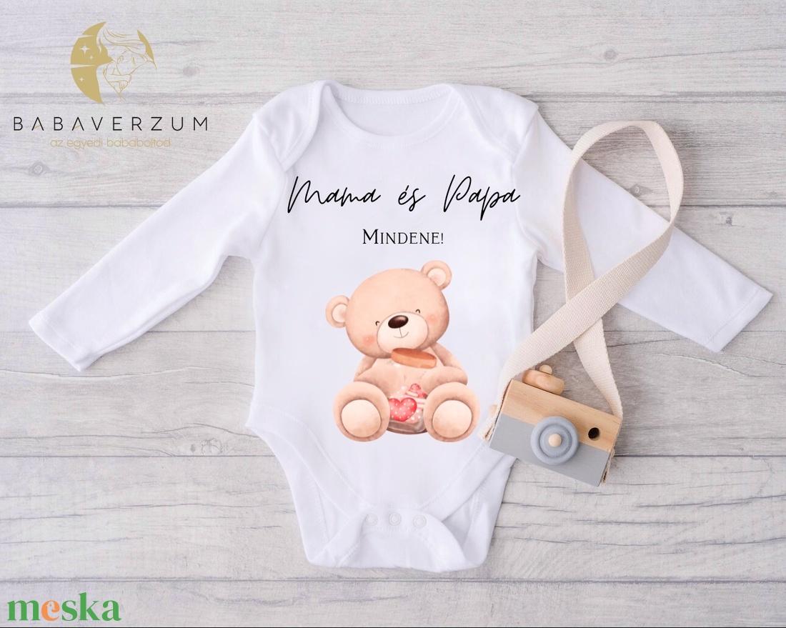 Mama és papa mindene! Feliratos body. - ruha & divat - gyerekruha - Meska.hu