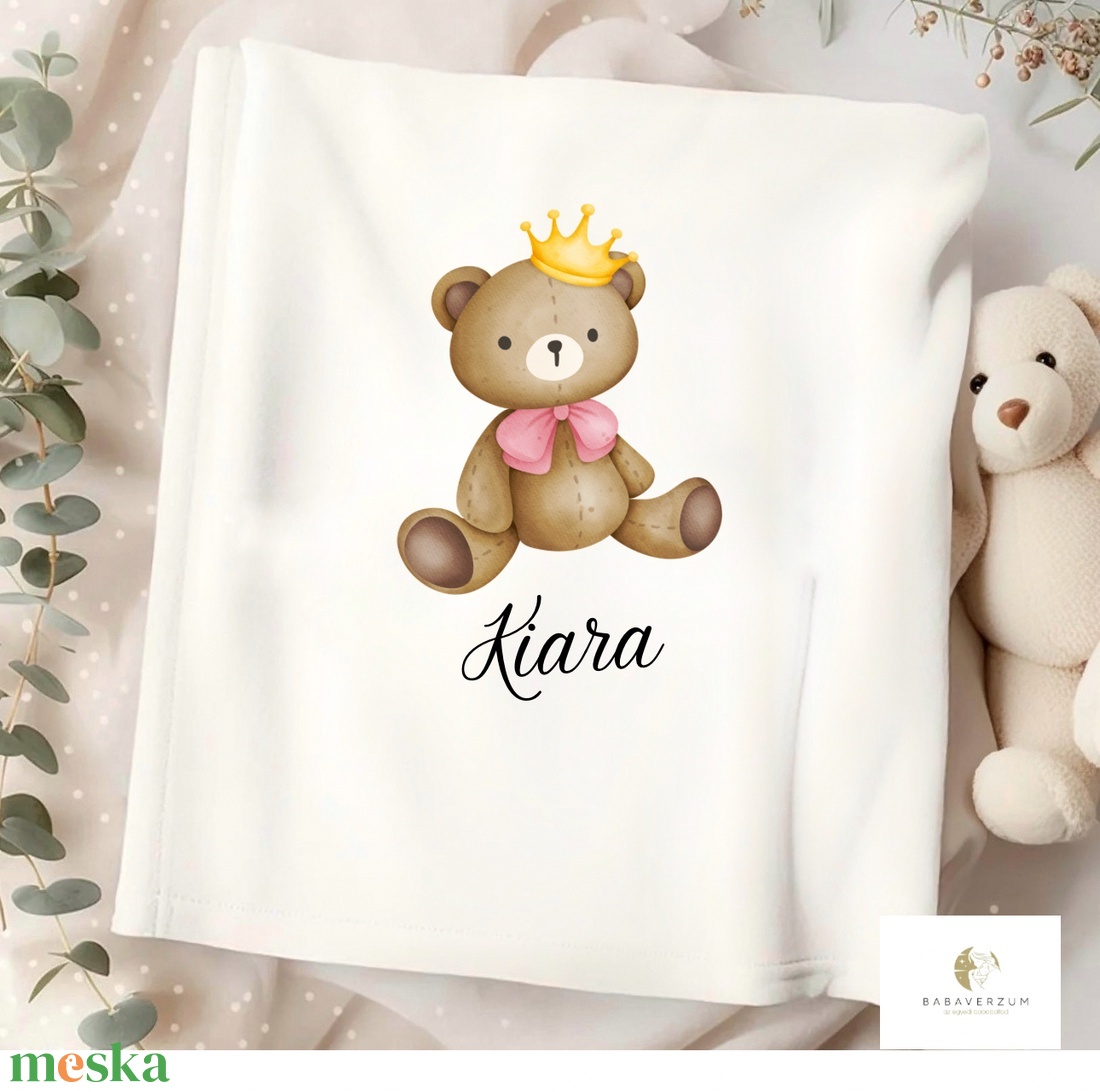 Névre szóló baba takaró cuki macis mintával - otthon & életmód - babaszoba, gyerekszoba - Meska.hu
