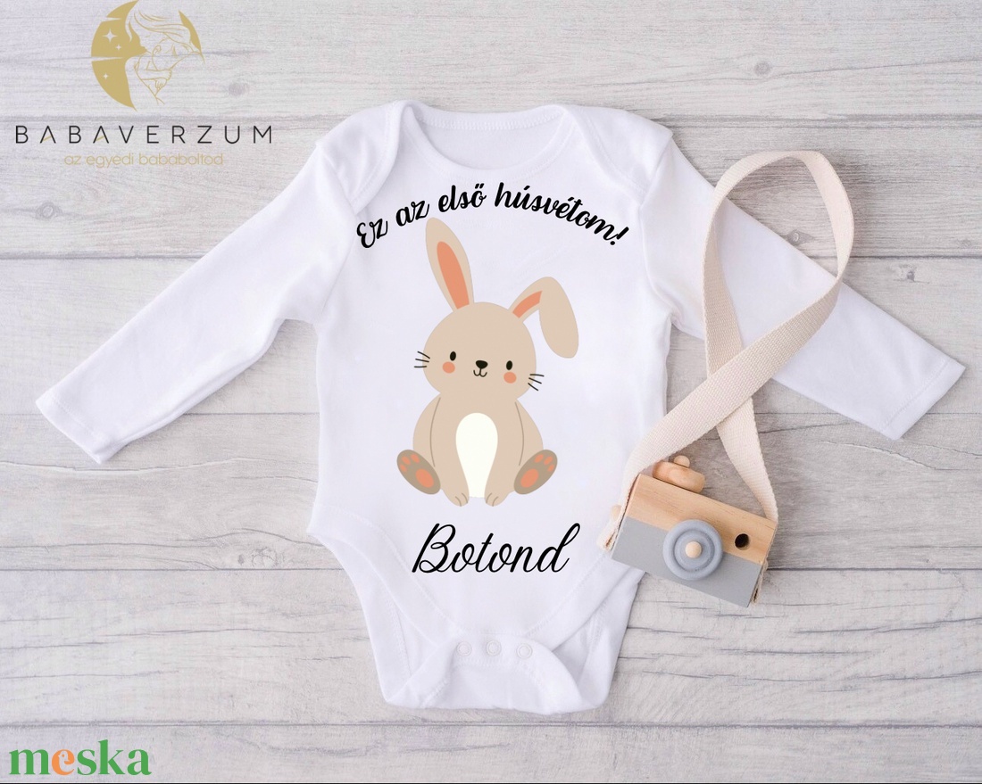 Ez az első húsvétom! Body cuki mintával!  - ruha & divat - babaruha & gyerekruha - body - Meska.hu