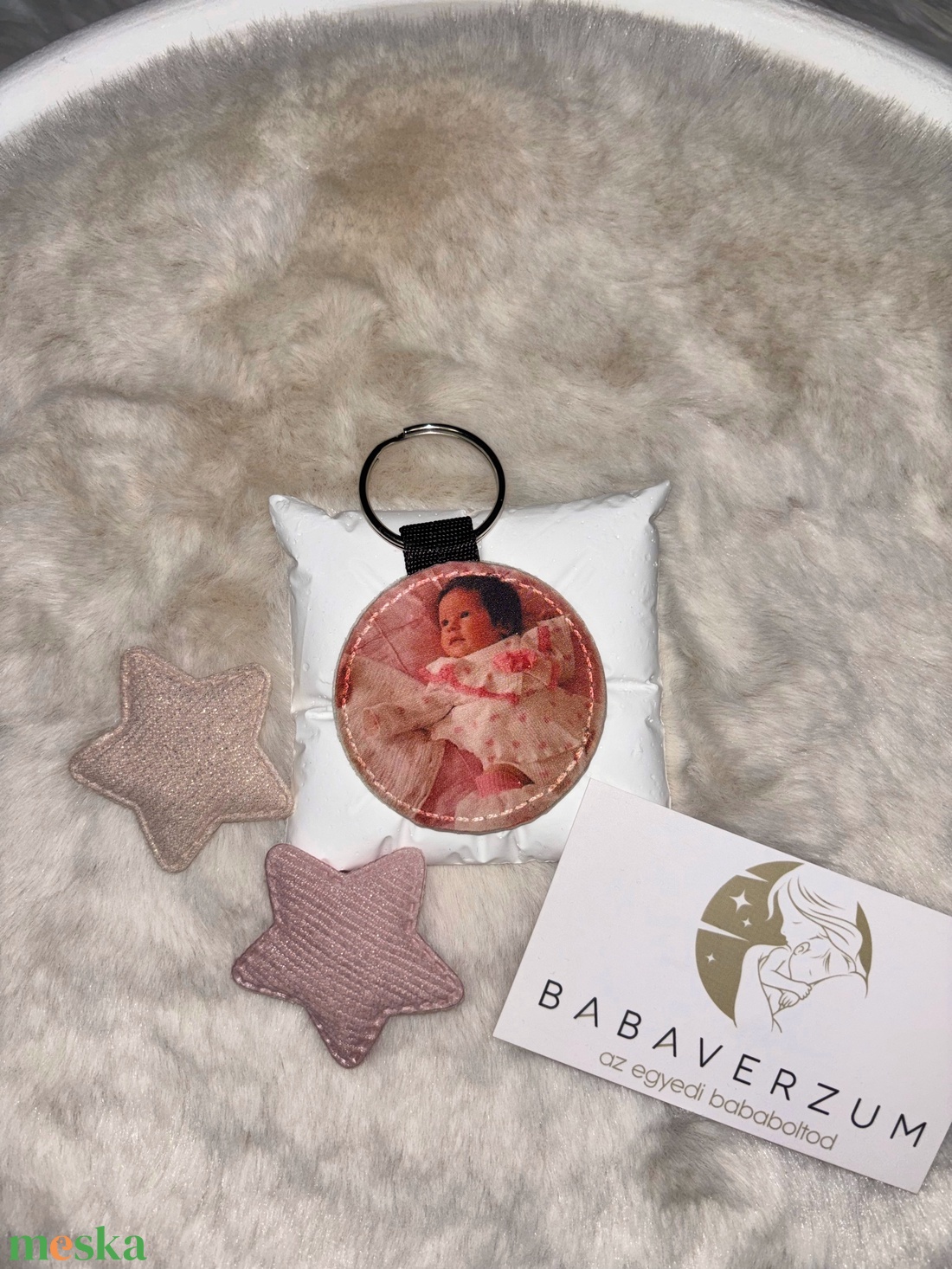 Fényképes kulcstartó, csillogós hátoldallal - táska & tok - kulcstartó & táskadísz - kulcstartó - Meska.hu