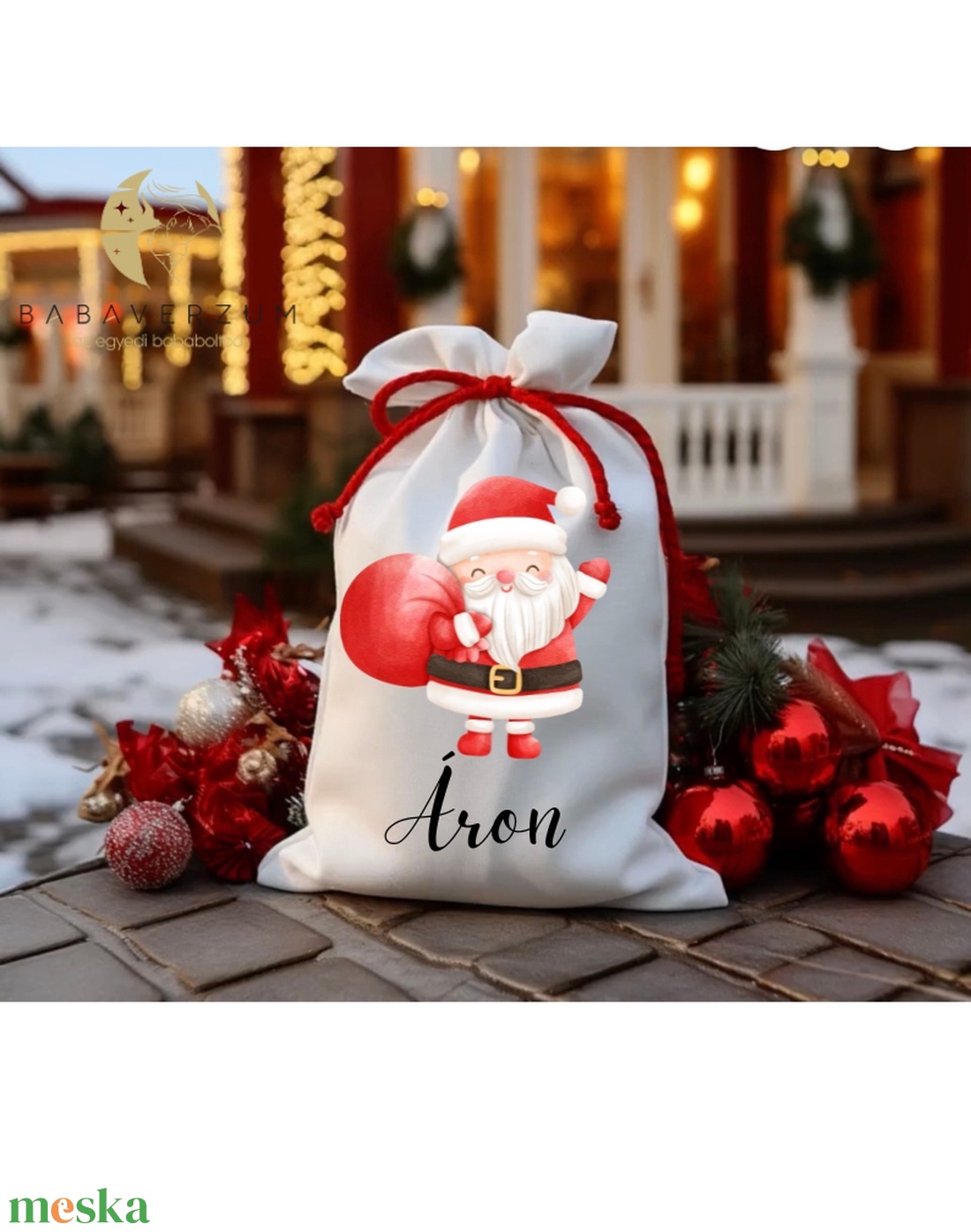 Névre szóló,  Mikulás zsák, télapó mintával - karácsony - mikulás - mikulás zsák - Meska.hu Névre szóló,  Mikulás zsák, télapó mintával - karácsony - mikulás - mikulás zsák - Meska.hu