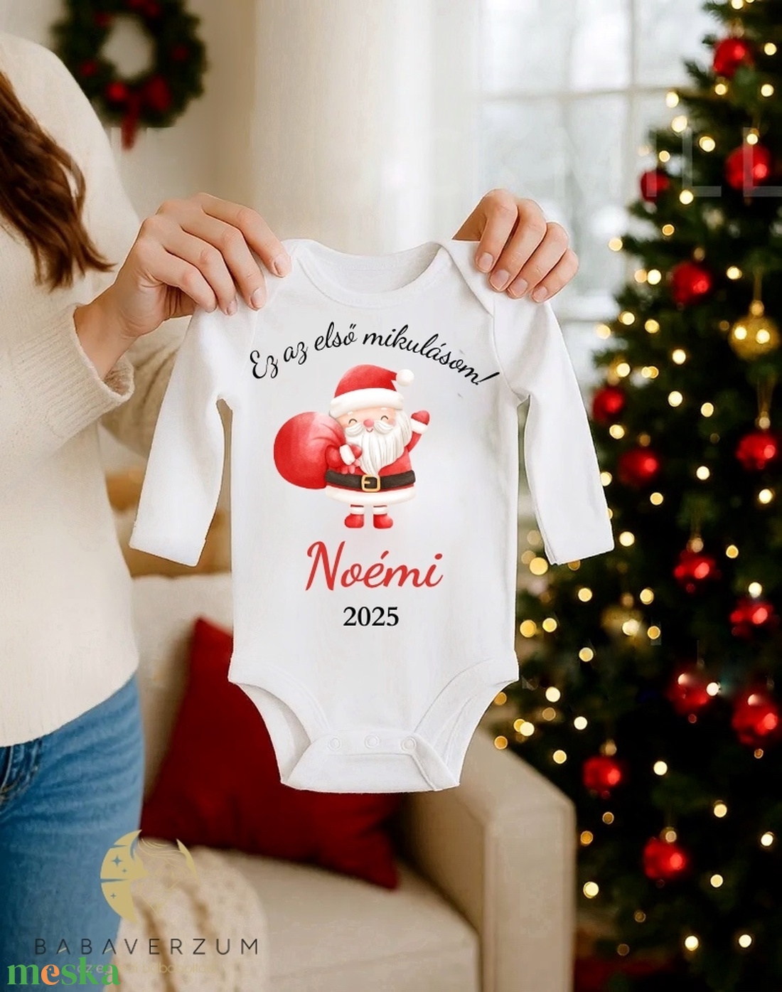 Névre szóló, első mikulásos body, tlapó mintával - ruha & divat - babaruha & gyerekruha - body - Meska.hu Névre szóló, első mikulásos body, tlapó mintával - ruha & divat - babaruha & gyerekruha - body - Meska.hu