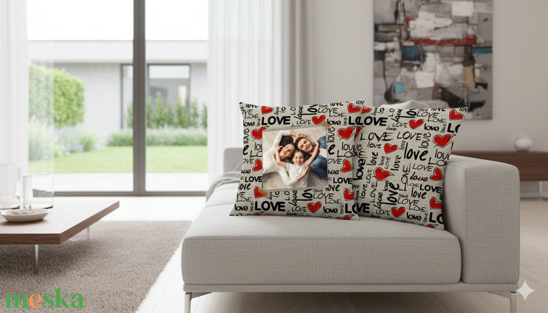 Egyedi képes párna - Valentin-napra - otthon & életmód - lakástextil - párna & párnahuzat - díszpárna (belsővel együtt) - Meska.hu