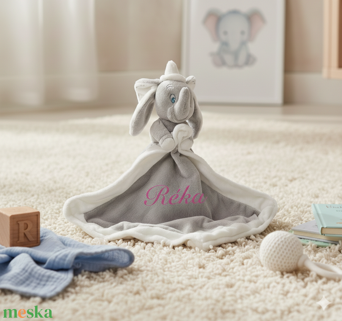 Egyedi névre szóló Disney Dumbo szundikendő  - baba - mama - baba játékok - szundikendő, alvóka - Meska.hu