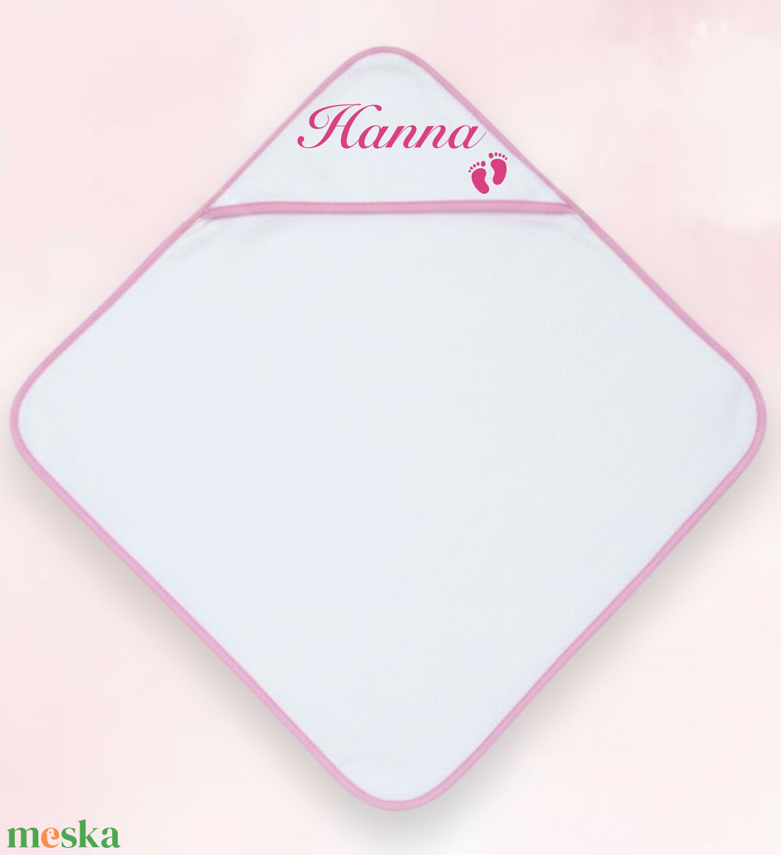 Egyedi, névre szóló baba kapucnis törölköző - baba - mama - pelenkázó, babafürdető kellékek - baba törölköző - Meska.hu