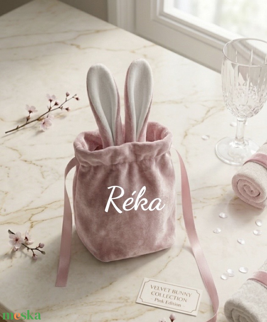 Névre szóló húsvéti tojásgyűjtő zsák  - ünnepi díszek, dekorációk - húsvéti díszek és dekorációk - húsvéti tojástartó - Meska.hu