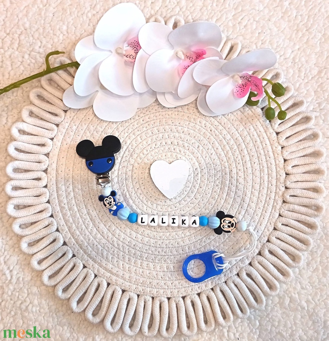 Egyedi névre szóló cumilánc MAM adapterrel, Disney csattal - baba - mama - baba játékok - cumilánc - Meska.hu