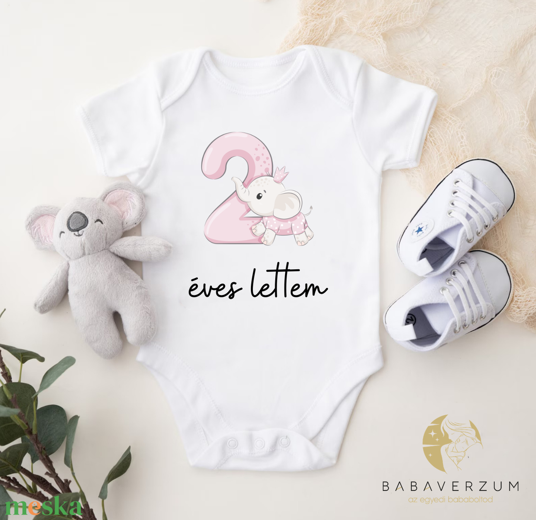 Szülinapos bababody, hosszú/ rövid ujjú  - baba - mama - babaruházat - baba body - Meska.hu
