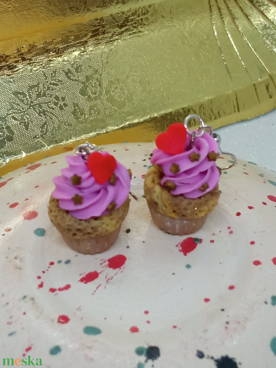 Muffin fülbevaló - ékszer - fülbevaló - lógó fülbevaló - Meska.hu Muffin fülbevaló - ékszer - fülbevaló - lógó fülbevaló - Meska.hu