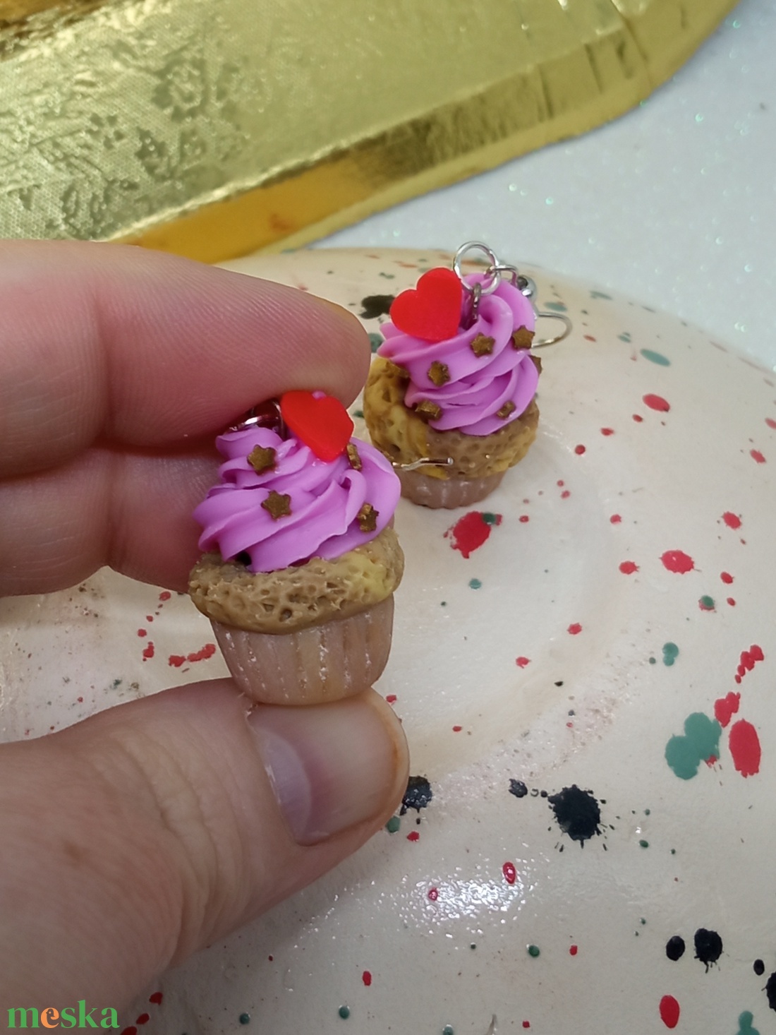 Muffin fülbevaló - ékszer - fülbevaló - lógó fülbevaló - Meska.hu Muffin fülbevaló - ékszer - fülbevaló - lógó fülbevaló - Meska.hu