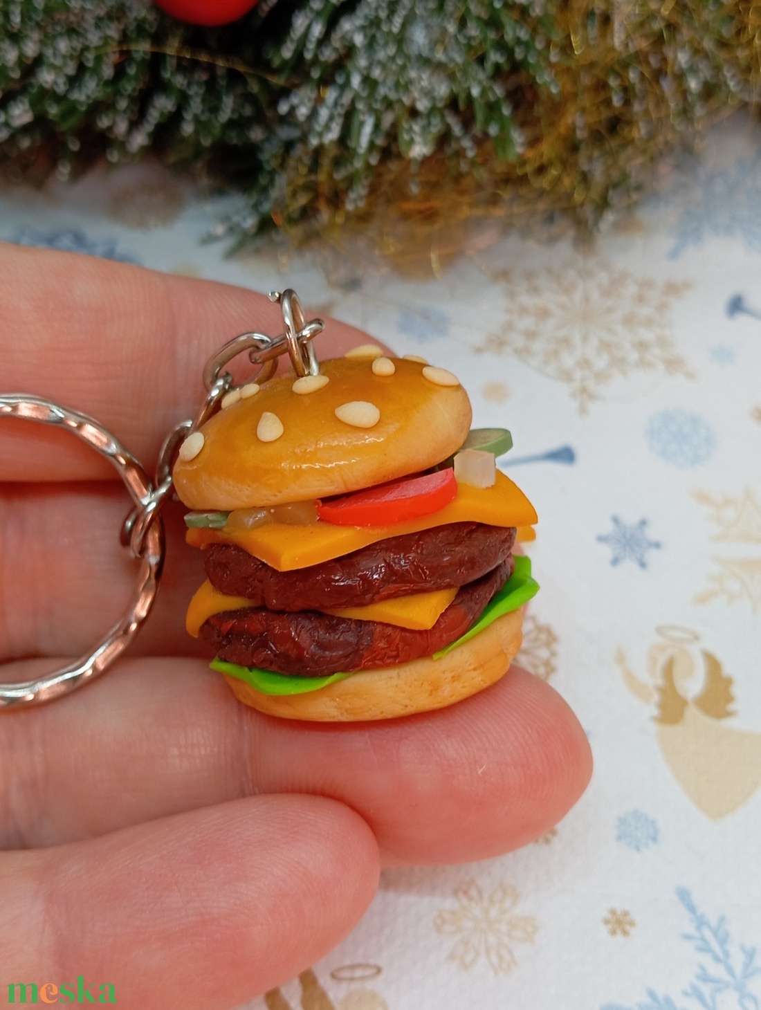 Dupla burger kulcstartó - táska & tok - kulcstartó & táskadísz - kulcstartó - Meska.hu Dupla burger kulcstartó - táska & tok - kulcstartó & táskadísz - kulcstartó - Meska.hu