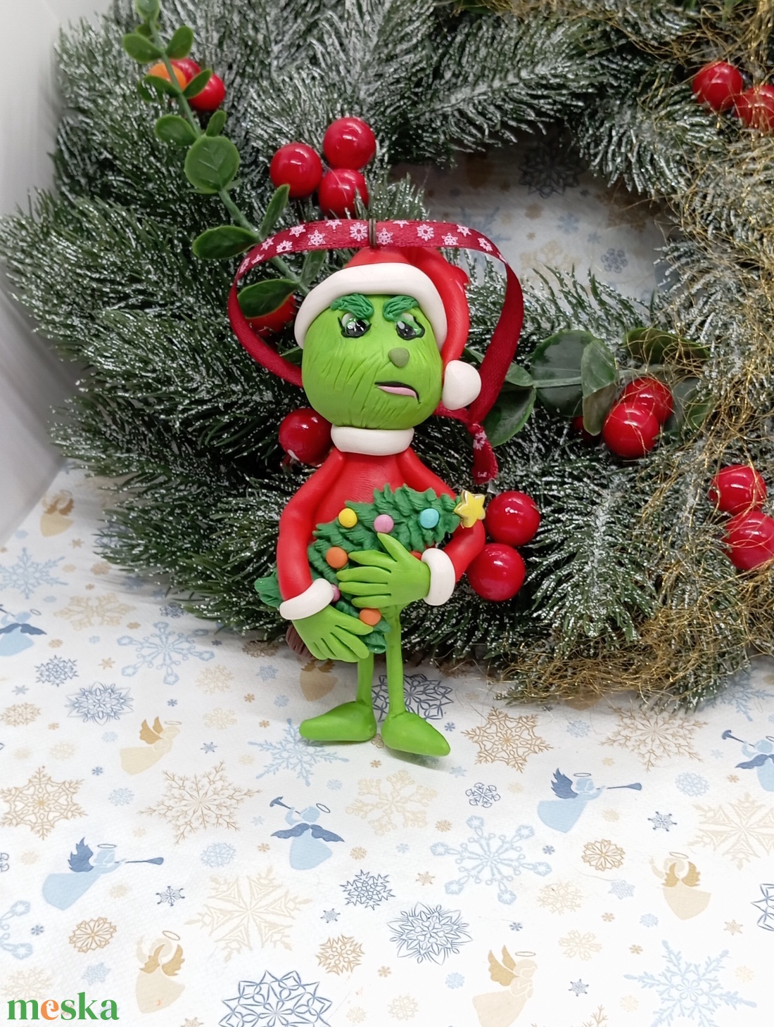 Grinch Karácsonyfadísz grincs - karácsony - karácsonyi lakásdekoráció - karácsonyfadíszek - Meska.hu