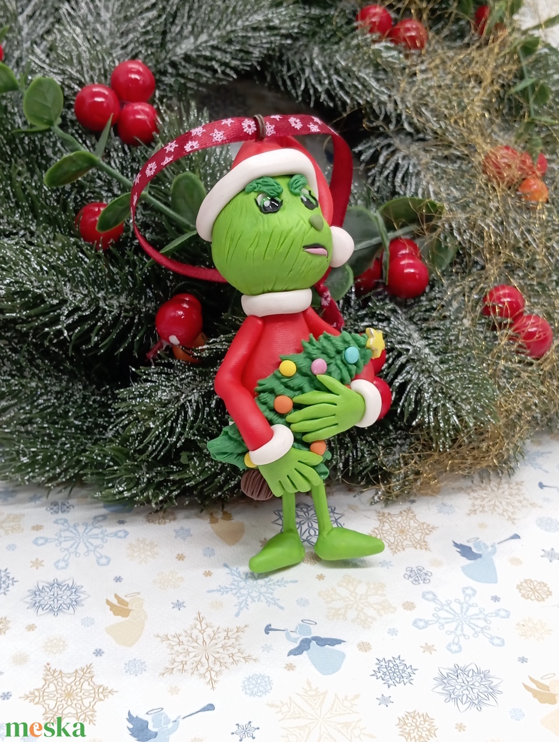 Grinch Karácsonyfadísz grincs - karácsony - karácsonyi lakásdekoráció - karácsonyfadíszek - Meska.hu