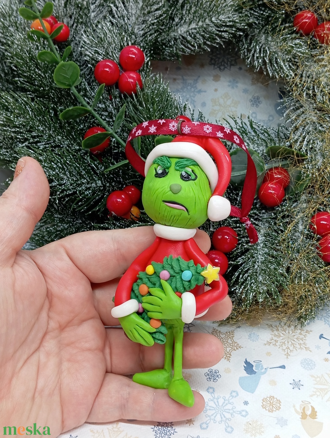 Grinch Karácsonyfadísz grincs - karácsony - karácsonyi lakásdekoráció - karácsonyfadíszek - Meska.hu