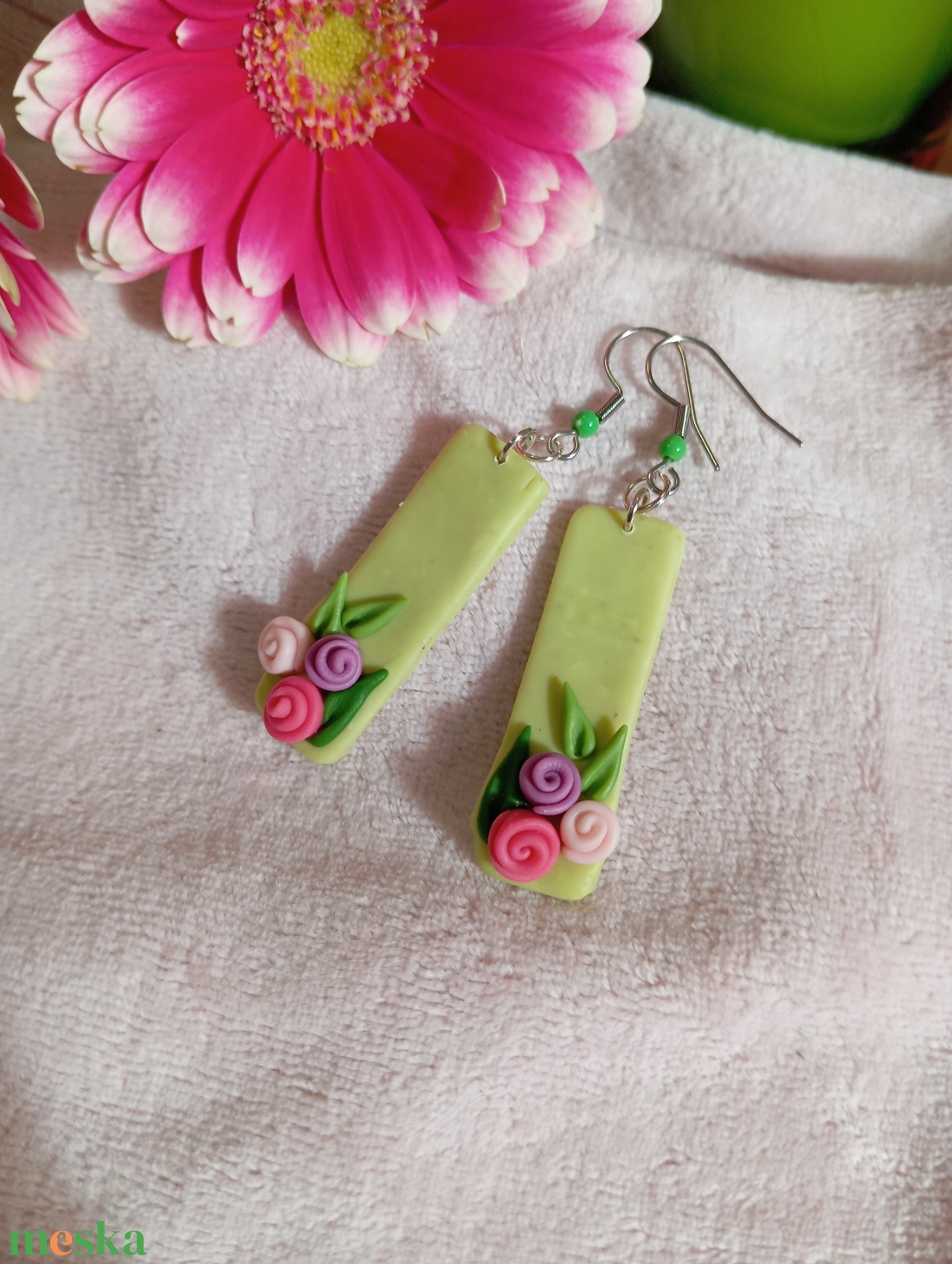 Virágom virágom fülbevaló  - ékszer - fülbevaló - lógó fülbevaló - Meska.hu