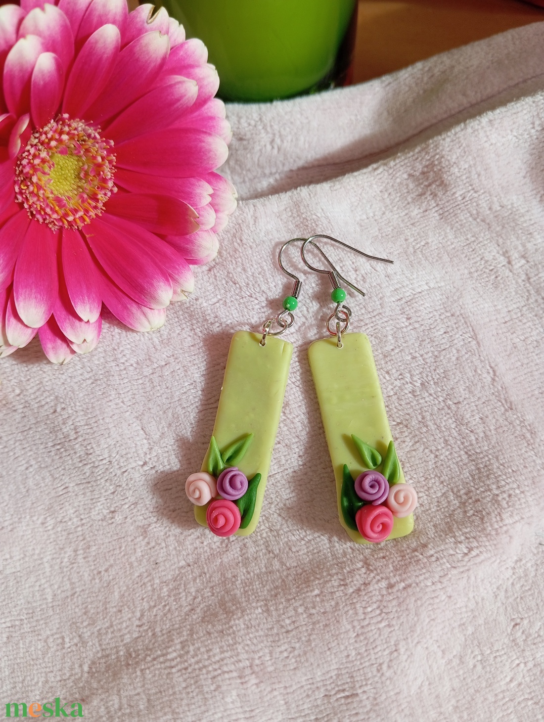 Virágom virágom fülbevaló  - ékszer - fülbevaló - lógó fülbevaló - Meska.hu