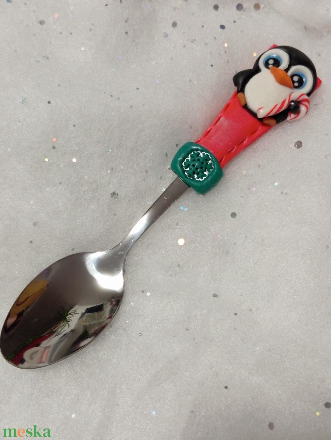 Pingvines teáskanál kávéskanál - otthon & életmód - konyhafelszerelés, tálalás - tálalás - bögre & csésze - Meska.hu