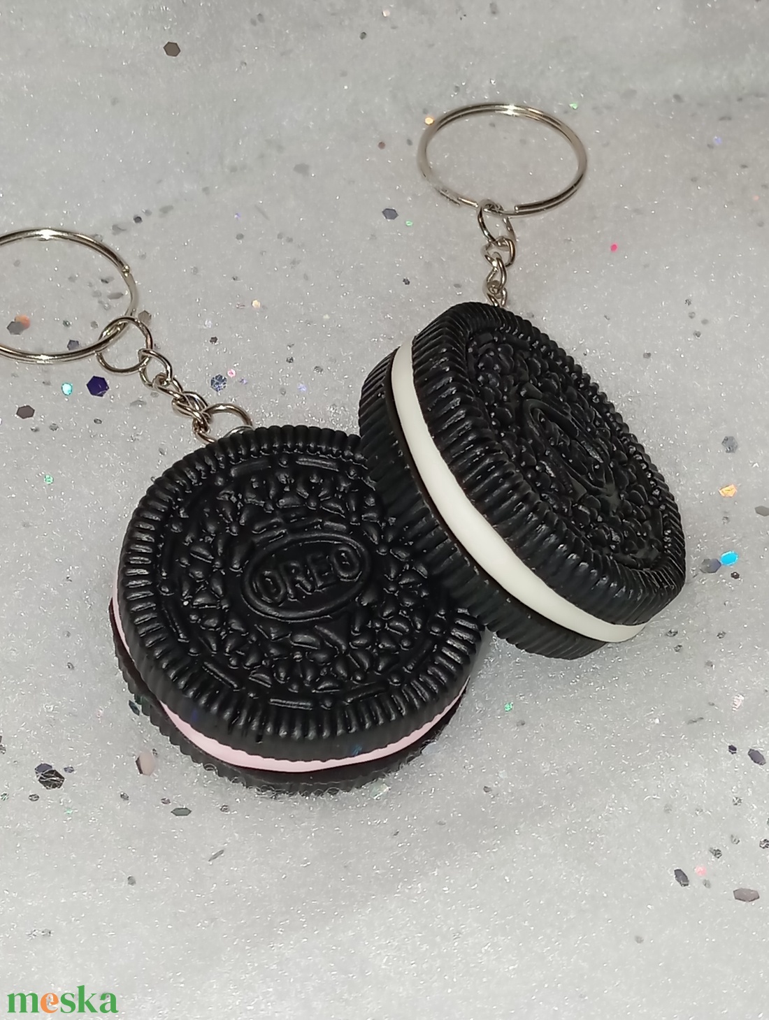 Oreo keksz kulcstartó  - táska & tok - kulcstartó & táskadísz - kulcstartó - Meska.hu