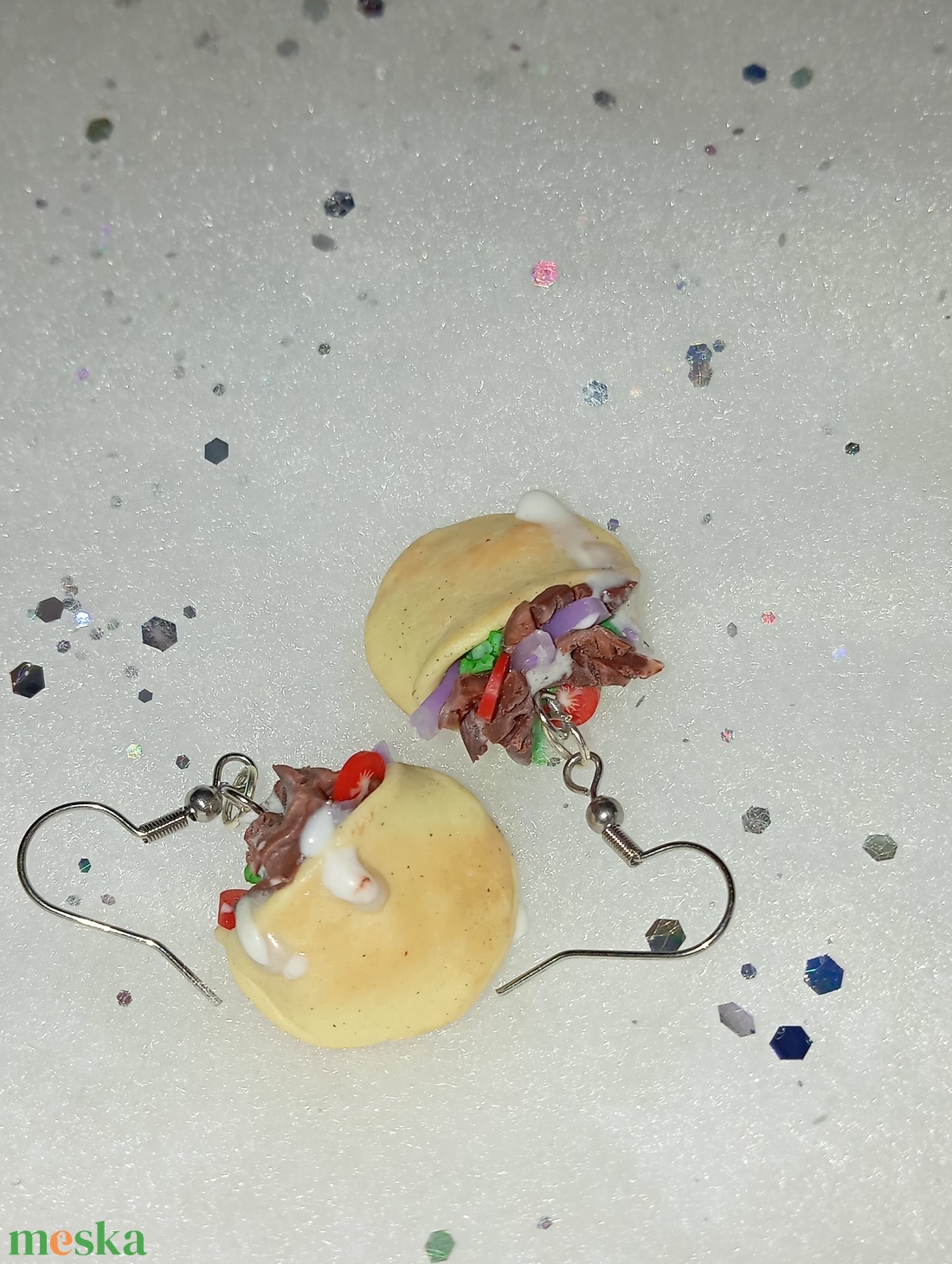 Gyros fülbevaló  - ékszer - fülbevaló - lógó fülbevaló - Meska.hu