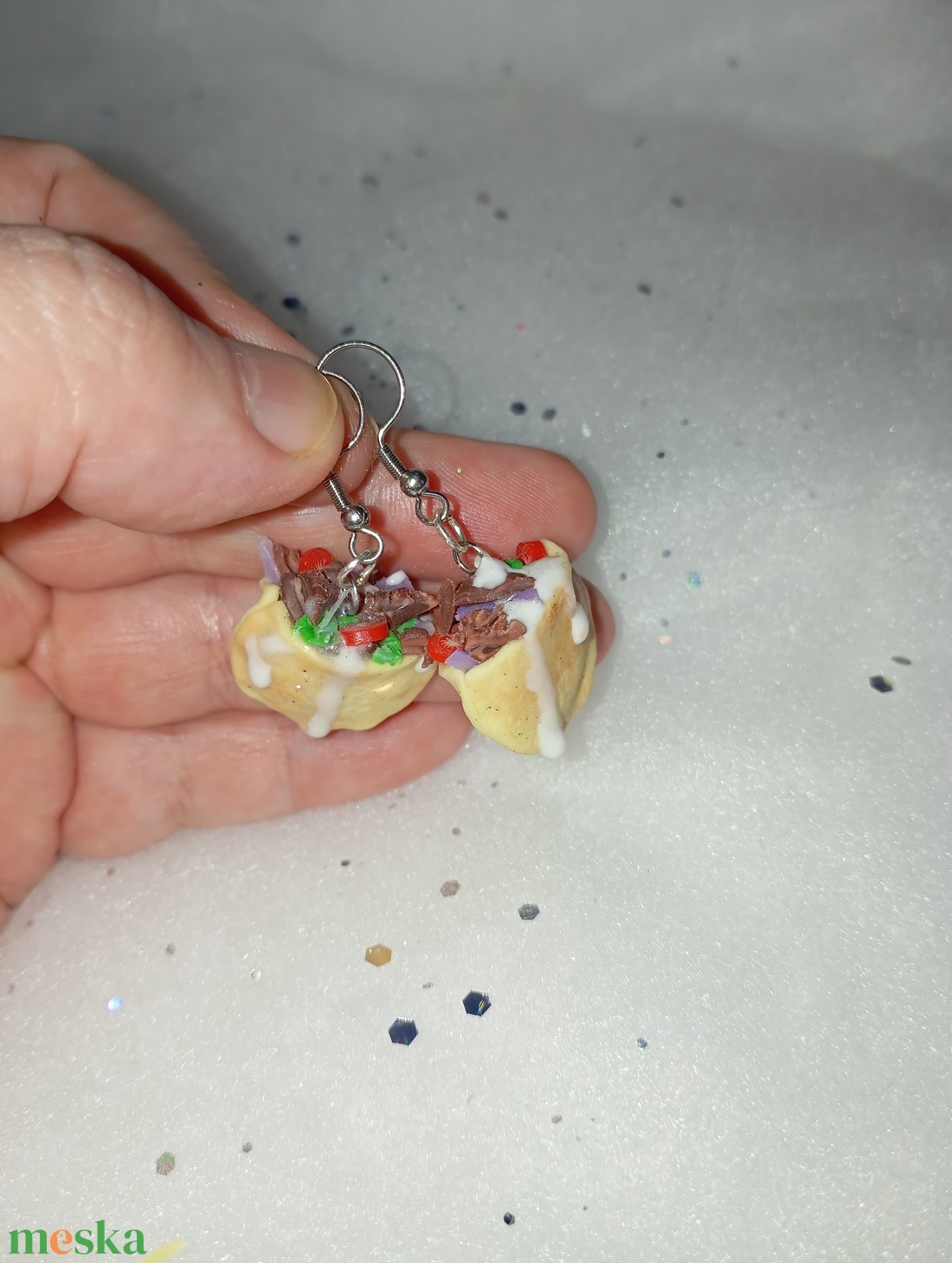 Gyros fülbevaló  - ékszer - fülbevaló - lógó fülbevaló - Meska.hu